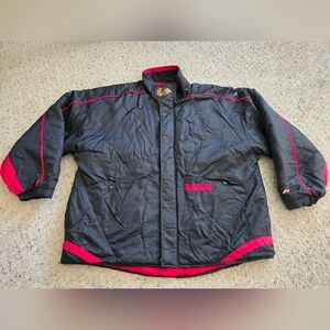 Pro Player Blackhawks Men's Black and Red Jacket, Xl